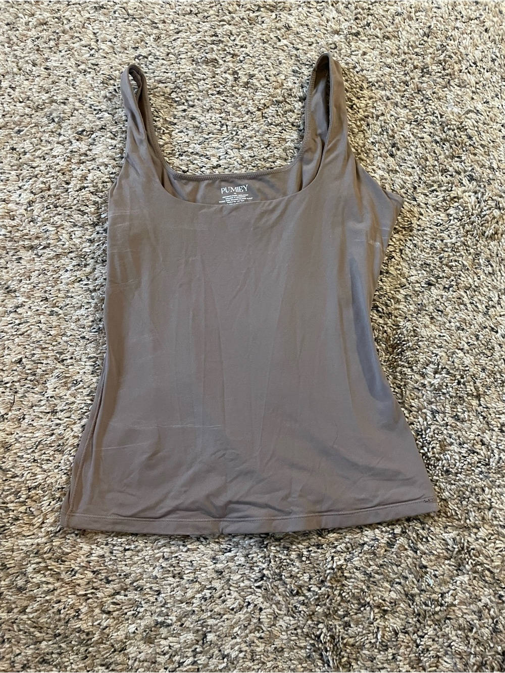 Women's Taupe Scoop Neck Tank Top